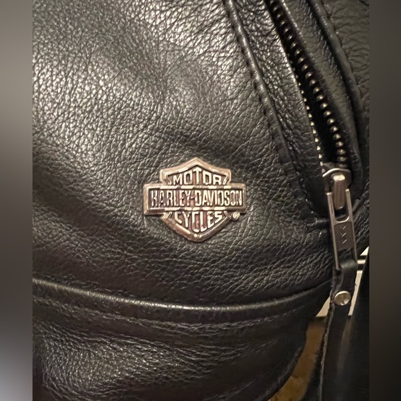 Harley Davidson leather riding coat - Picture 3 of 7